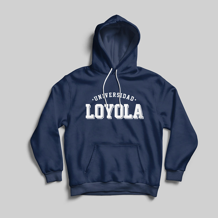 Sudadera azul - Modelo Universidad Loyola