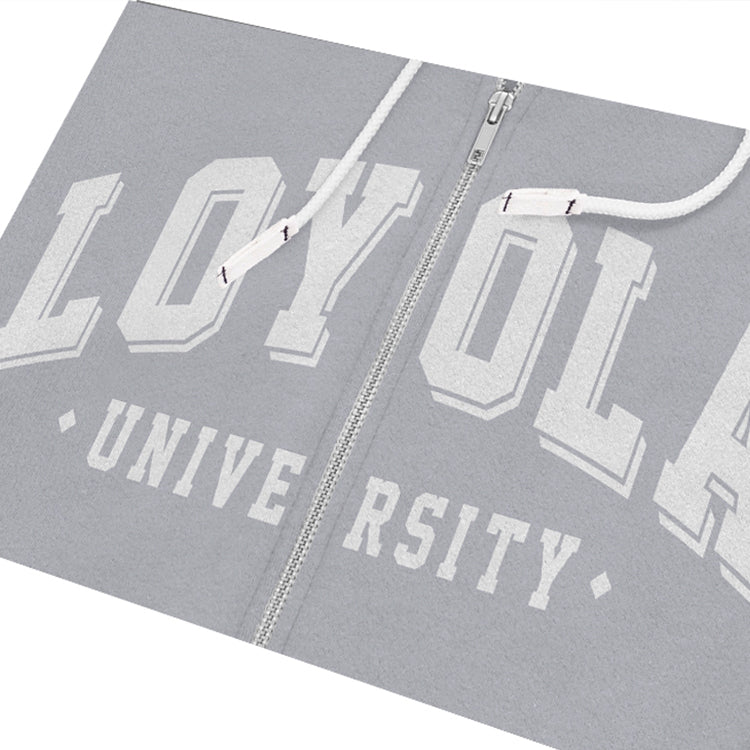 Sudadera gris - Modelo Loyola University (cremallera)
